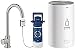 Produktbild GROHE GROHE Red Mono - Standventil und Boiler (Größe M, Einlochmontage, 5-Phasen-Filter), supersteel, 30085DC1