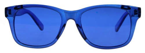 Colored Lens Color Therapy Glasses - Classic Style (Blue)