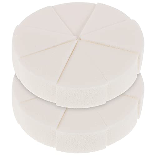 SOLUSTRE Latex Triangular Sponge Puff 16 Pcs Dual Sided Makeup Puff Makeup Sponges Wet and Dry Face Makeup Puff Reusable Washable Sponges Puff for Make Up