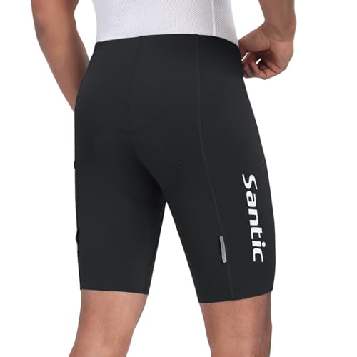 Santic Men's Bike Shorts 4D Padded UPF 50+ Cycling Road Biking Mountain Bicycle Cycle Shorts with...