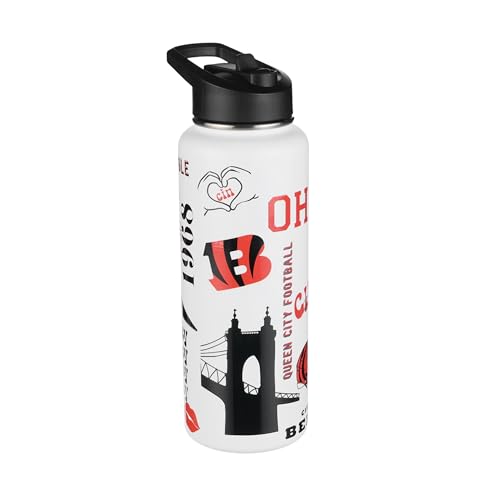 The Memory Company Officially Licensed 34oz Team Spirit Water Bottle Washington Commanders