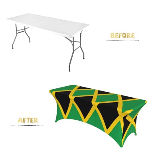 Nappe Jamaïque stretch lavable de 1,8 m pour masquer une table abîmée - 5