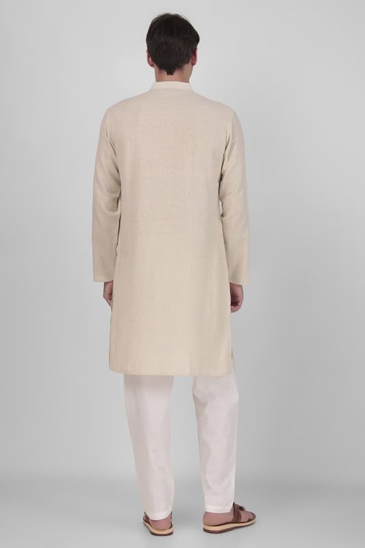 Kurta Pajama Set Mens Indian Elegant Traditional Handloom Ethnic Wear - Mandarin Neck2
