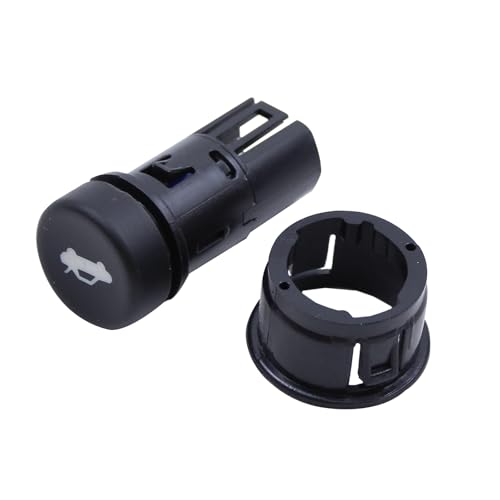 MOTOKU Rear Trunk Lid Release Lock Button Switch and Ring Bezel Kit for Chevrolet Malibu 2010-2015