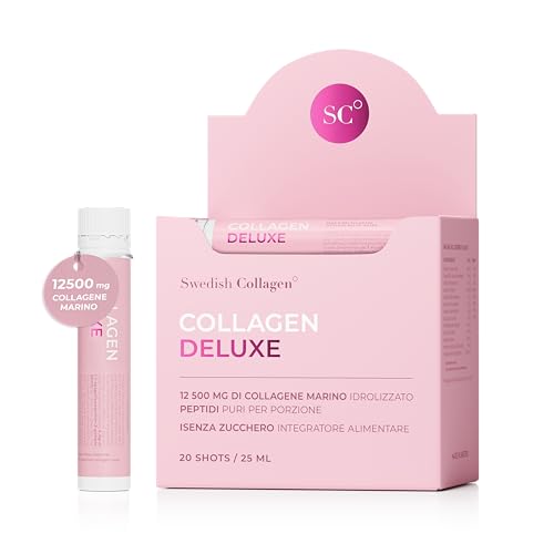 Swedish Collagen Deluxe Liquido 12.500mg Collagene Marino 20 dosi 25ml