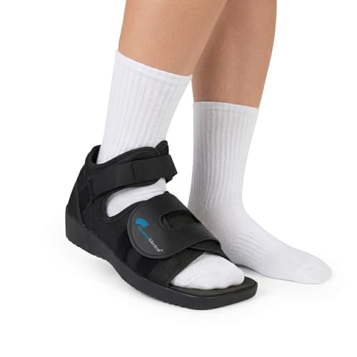 Ovation Medical Post Op Shoe - Lightweight, Non-Slip, Adjustable Orthopedic Walking Shoe with Rocker Sole for Foot Surgery Recovery - Cast Shoe for Men and Women - Left or Right Foot (Medium)