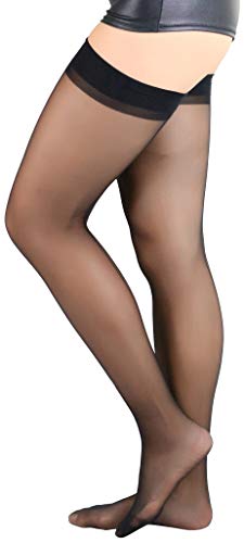 Image of ToBeInStyle Women's Sheer Seamless Nylon Contrasting Backseam Stocking