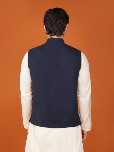 Image of Vastraa Fusion Men's Pure Wool Export-Quality Indian Traditional Nehru Jacket /Woolen Jacket For Men