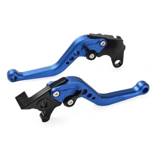 Leviers de frein YAMAHA XSR125 en aluminium usiné finition anodisée bleue