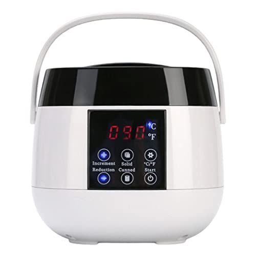 P Prettyia 男性用SPAスキンケア用500ml電動ワックスメルト脱毛LEDディスプレイ, 白い