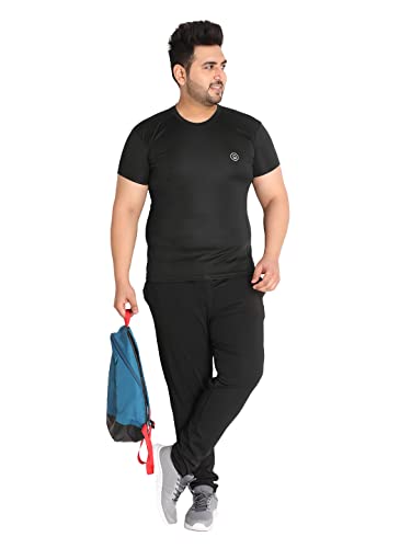 Image of CHKOKKO Men's Polyester Regular Fit Solid Sports T-Shirt