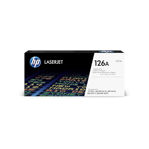 HP Tambour 126A, CE314A, Original, 14 000 Pages en Noir, 7 000 Pages en Couleur, Compatible avec Les imprimantes HP Laserjet CP1025 et CP1025nw, Noir