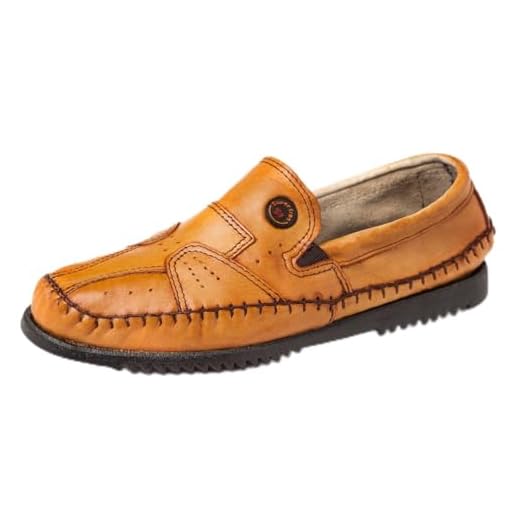 Sapato Casual Mocassim Sapatilha Masculino Confortável Marrom Amarelado (40)