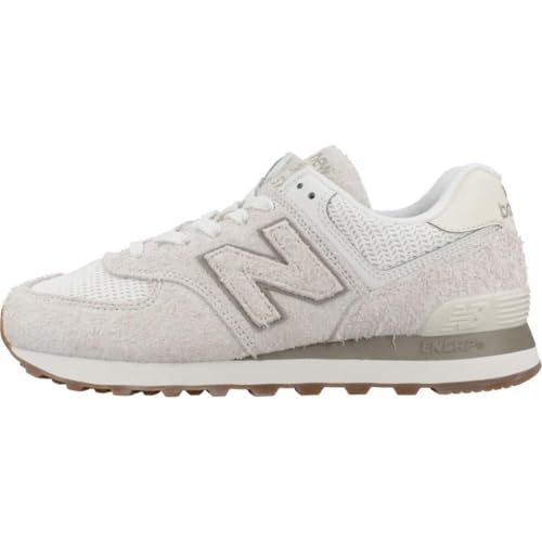 New Balance Women's 574 Sneaker, Sea Salt Off White, 92