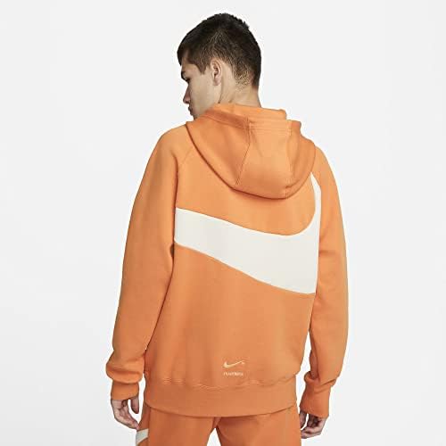 nike swoosh overhead hoodie orange