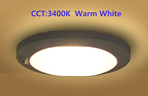 KICORED RV Interior Light/Ceiling Lights with ON-OFF Switch /12 Volt Led Lights/Puck lights for RV,Trailer Lights,Camper Lights and Boat Lights Warm White 3400K (Pack of 2) (2) - Thumbnail 6