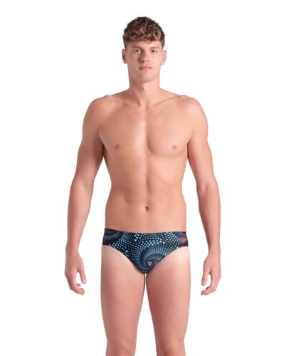 ARENA Fireflow Performance Men’s Swim Brief MaxLife Athletic Swimwear Professional Training Swimsuit Sports Bathing Suit, Black Multi, US Size 40