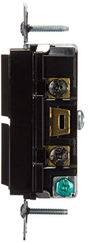 Interrupteur combiné Leviton Decora 5634-E unipolaire noir 15A - 5