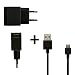 Produktbild StarBerry® / Sony Original Sony Mobile Ladekabel Schwarz für Sony Xperia Z3 Plus EP880 + EC801 Netzteil Ladegerät Aufladegerät MicroUSB Aufladekabel Charger 1500mah + gratis Bildschirm Reinigungspad
