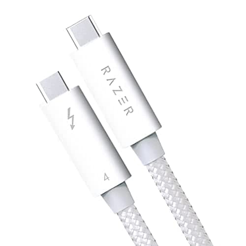 Image of Razer Thunderbolt 4 Cable (2.0 Meter) - Up to 40 Gigabit per Second, Up to 8K Resolutions | White