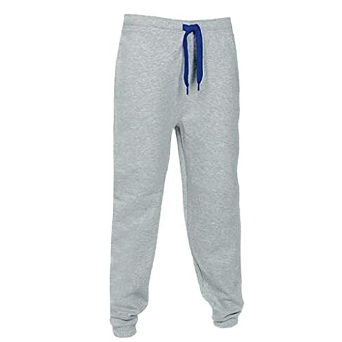 jieGorge Pantalones para hombre, pantalones casuales para gimnasio, para correr, deportes, harén sólido, cintura elástica, pantalones para ropa y accesorios (gris L)