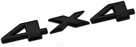 Miniatura 3 de Yoaoo-oem - 2 unidades (1 juego) de calcomanía cromada 3D 4 x 4, para baúl, cofre, puerta, para autos, 2 Piezas Negro