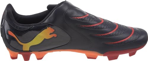 PUMA PUMA Men's Pwr-C 3.10 Tricks FG Soccer Shoe,Dark Navy/Fluorescent Peach/Puma Red,9 D(M) US