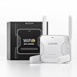 QLOCOM WiFi 6 WLAN Verstärker Repeater AX1500, WiFi Repeater Dualband 5GHz/2.4GHz mit Ethernet Port, Internet Booster Kompatibel Allen WLAN Geräten