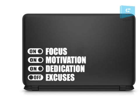 SIGN EVER Focus Motivation Dedication Quotes Stickers for Laptop Skin 15.6 14 13 Inches and All Models Laptop Stickers L x H 10.00 cm x 15.50 cm Pack of 2 (B084T6W2FD) Amazon Price History, Amazon Price Tracker