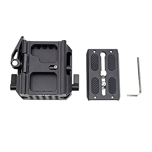 Image of Nitze PB13 15mm LWS Baseplate w Rod Rail Clamp /QR ARCA Plate for DSLR Camera Shoulder Support Stabilizer Rig Z Cam E2 /Komodo /BGH1 Cage