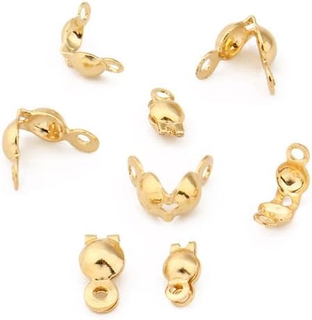 Perles d'extrémité en acier inoxydable couleur or pour finitions de bijoux fins