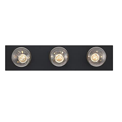 Westinghouse 6117500 Traditional Three-Light Indoor Vanity Light Fixture, Matte Black Finish, No Shades by Westinghouse - Used condition - US$22.62