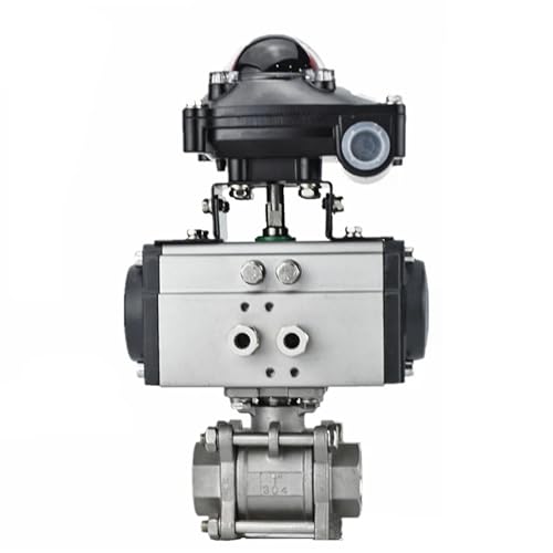 Vanne à boisseau sphérique pneumatique 1" inox 304 double effet