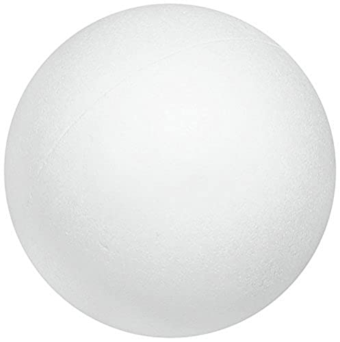 MCE-Commerce Styropor Kugel 15 Cm – Weiß, Glatt, Für Bastelprojekte & Modellbau