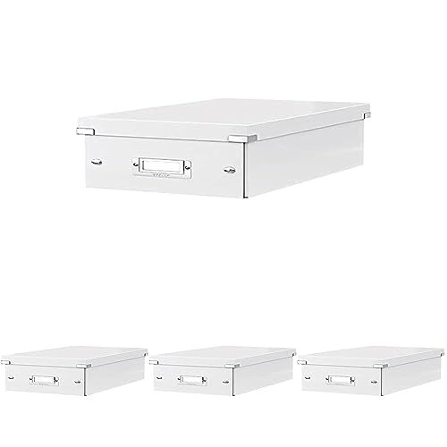 Leitz Click & Store DVD Aufbewahrungsbox, weiß, 60420001 (Packung mit 4)