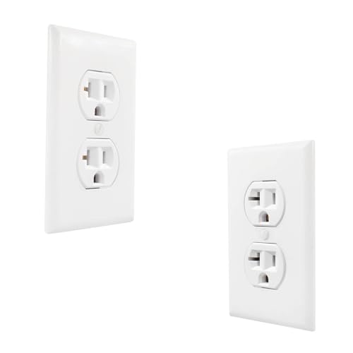 Electricidad, Tools Mml&Go 2 contactos dúplex Eaton 20 Amp aterrizado color blanco, incluye placa rígida para su instalación, 125V, terminales de conexión para calibre #14...