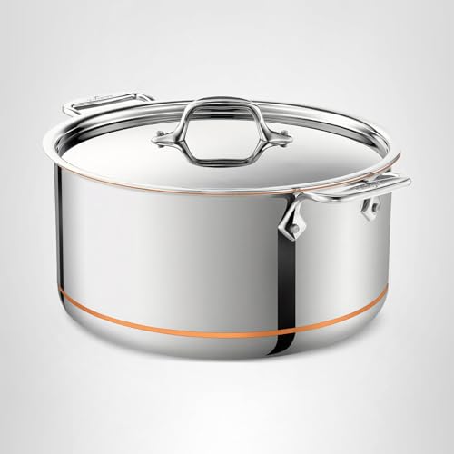 image for All-Clad Copper Core 5-Ply Stainless Steel Stockpot 8 Quart Induction 