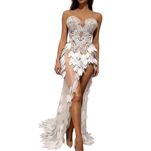Robe de soirée élégante ornée de perles fines pour un éclat prestigieux en grand événement