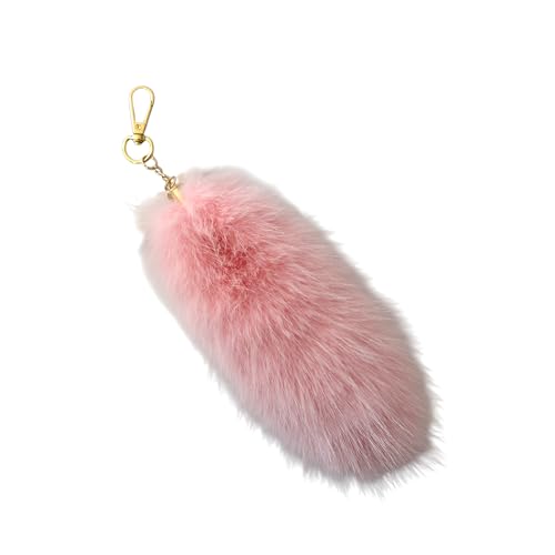 [Vailaipupy] しっぽ キーホルダー ミニ 尻尾 [20cm～40cm他サイズ選択可] カラーしっぽ ファー カラフル 狐のしっぽ ファーチャーム フェイクファー 軽量 可愛い ふわふわ 鍵 飾り バッグチャーム アクセサリー 誕生日 プレゼント