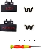 Solo 3 Hinge Replacement Metal Repair Parts for Beats Solo3/Solo2 Wireless Headphone,Durable Repair Kit Replacement Headband Metal Folding Hinge Clip Cover Pin Repair Parts Set(Matte Black+Red)
