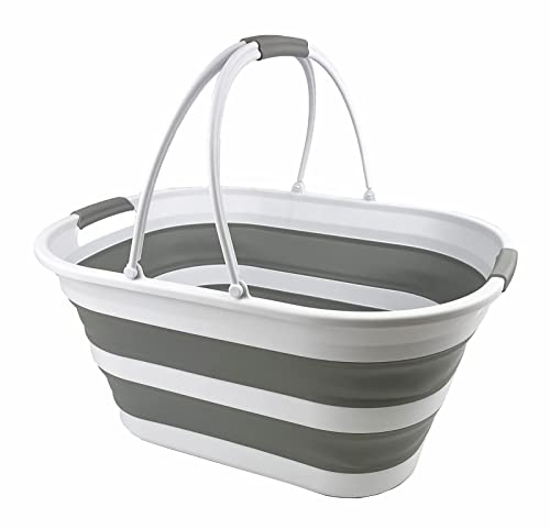 SAMMART 38L zusammenklappbarer Wäschekorb aus Kunststoff...