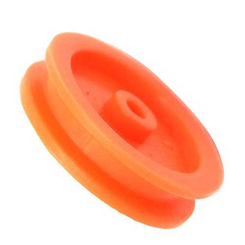 Eudax EUDAX-PULLEY-168 100 Pcs 2Mm Hole Orange Plastic Belt Pulley For Diy Rc Toy Car Airplane thumb #3