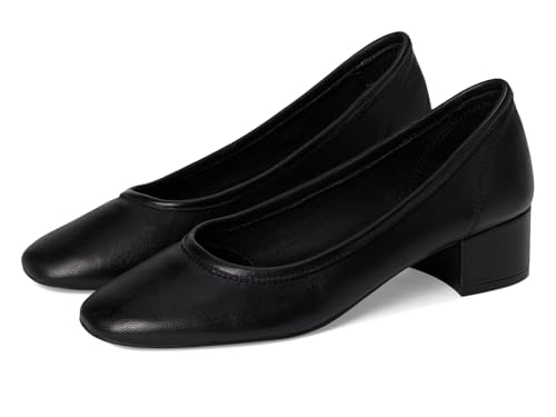 Steve Madden Women's Mollie Pump, Black Leather, 8.5
