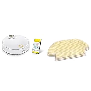 Kärcher Saugroboter RCV 3 mit Wischfunktion, smarte App-Steuerung, LiDAR-Laser-Navigation, Kartierung, Raum- und Hinderniserkennung, 2500 Pa, 120 min Laufzeit, inkl. 5 Wischtüchern