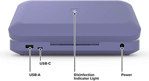 PhoneSoap 3 UV Smartphone Sanitizer & Universal Charger | Patented & Clinically Proven UV Light Disinfector | (Periwinkle)