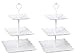 Candora 3-Tier quadratische Kuchen Rack Display Stand für Catering-Server Schiefer Dessert Serving Set Wiederverwendbar (2 Satz)