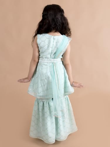 Image of Pspeaches Girl's Polyester Regular Kurta & Sharara
