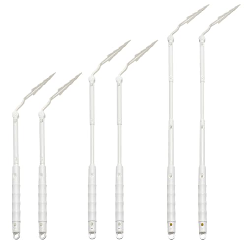 Image of WEBEEDY 6 PCS Duster Adjustable Length Handles Extendable Replacement Handles Compatible with Swiffer Duster Refill White Adjustable Pole Handle for High or Lower Cleaning Home Accessories