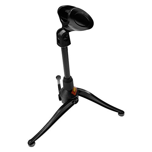 Image of Superlux Adjustable Tripod Stand with Dual Trays Height 2.5 to 4 Feet Foldable Metal Stand for Laptop, Projector, Speaker ( inchAdjustable Desktop Tripod Mic Stand inch)