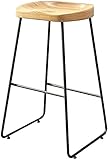 Massivholzsitz. Wddwarmhome Zählerhöhe Barhocker-Backless Wood Barhocker Home Küchenhöhe 17.7\
